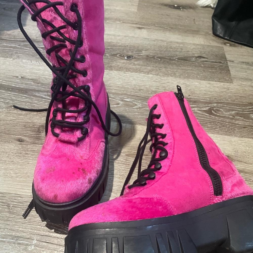Pink Women's Platform Boots